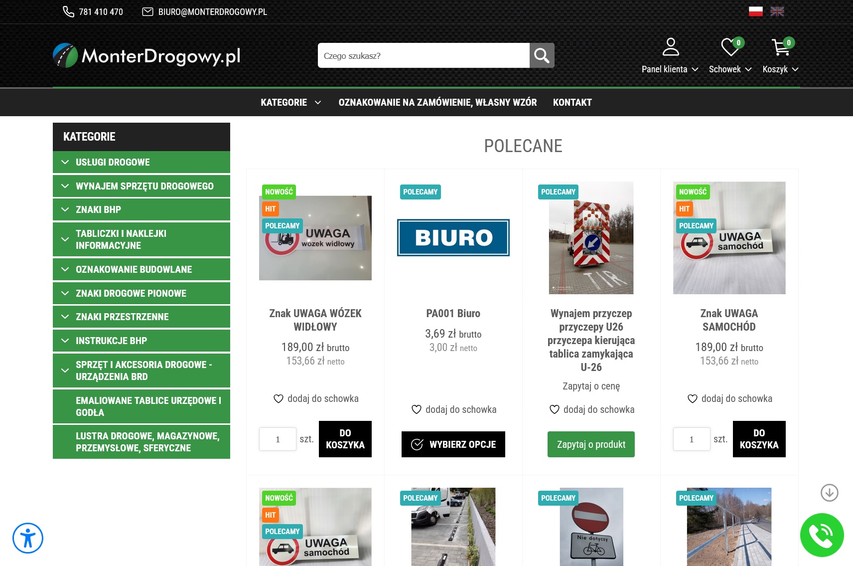 Znaki drogowe pionowe i poziome - czy jeden producent może dostarczyć oba typy?