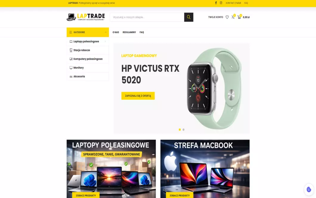 Zrzut ekranu strony